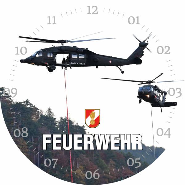 Glasuhr FEUERWEHR 29cm - FW18